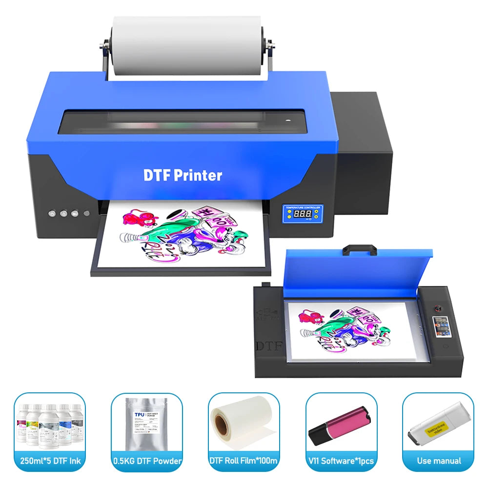 A3 UV DTF Printer XP600 A4 L805 DTF Printing Machine for T-Shirt Metal Wooden Direct Transfer Printing