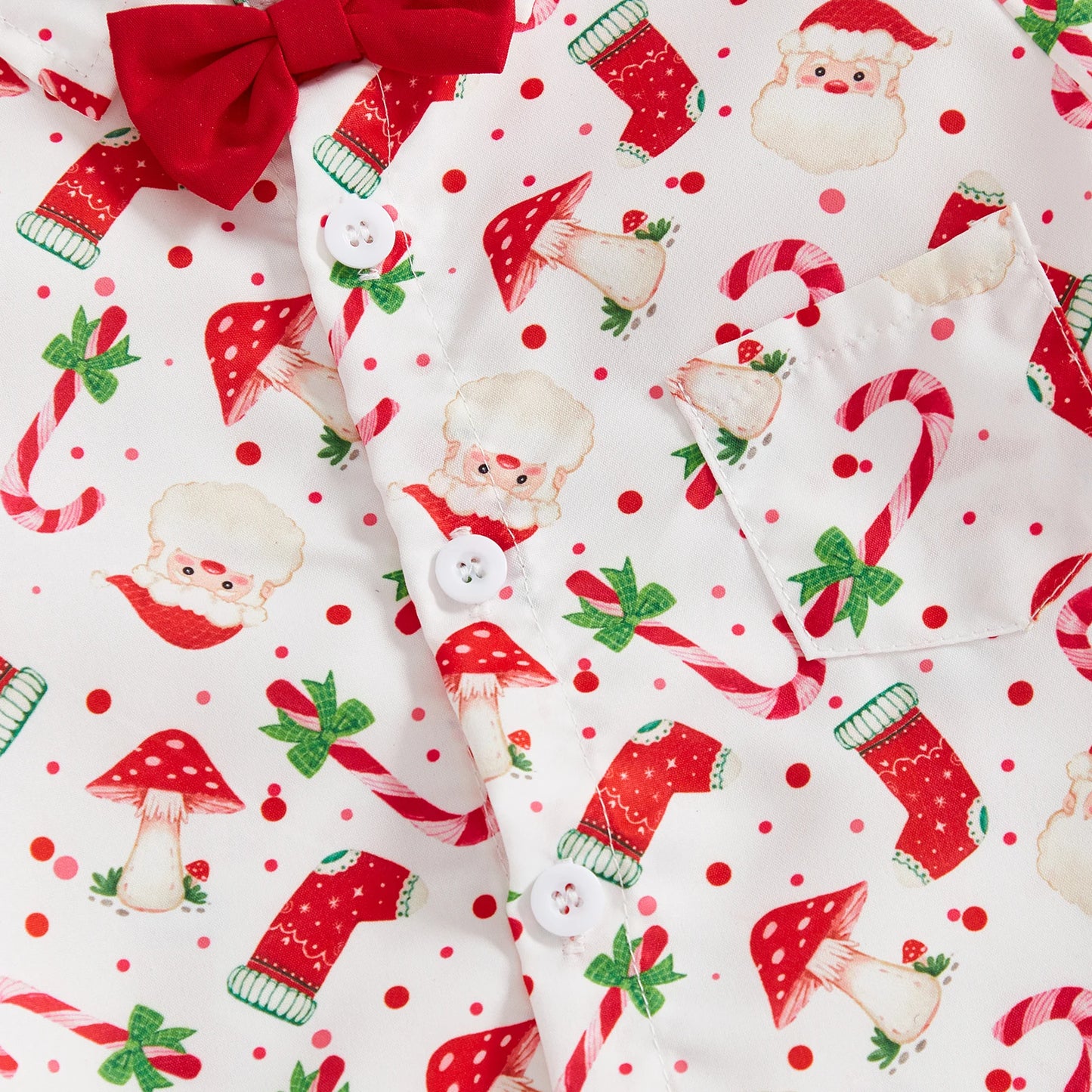 Toddler Baby Boys Clothes Set Christmas Gingerbread Pattern Long Sleeve Lapel Shirt Solid Color Overalls Pants 2Pcs Outfits