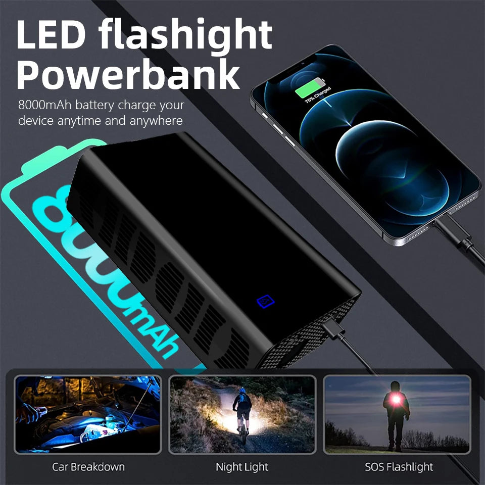 E-ACE Portable Air Conditioner 150PSI Air Pump Car Tyre Inflator Wireless Auto Compressor 8000mAh Air Injector For Bicycle And Ball