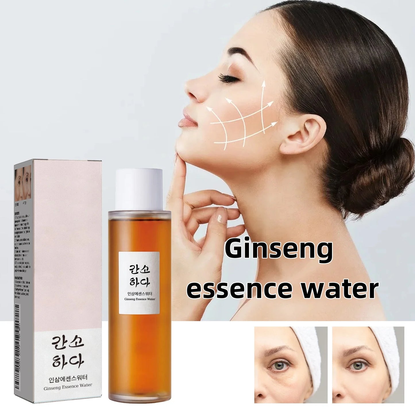 Ginseng Essence Water for Reducing Fine Lines Brightening Skin Tone Moisturizing and Tightening Facial Skin Care