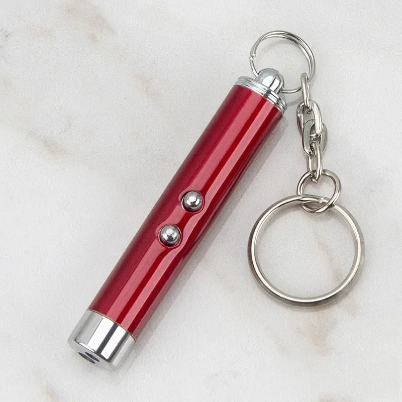 Light Torch LED Pointer Toy for Cats 2-In-1 Laser Chase Training Accessory Red Dog Fun