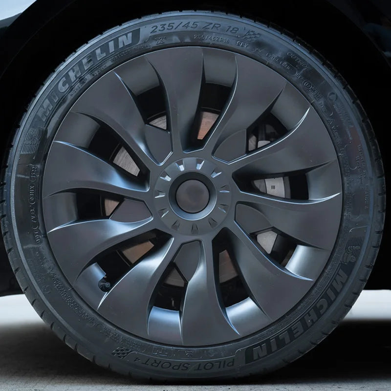 4PCS Hub Cap Car for Tesla Model 3 18 Inch Wheel Cap Replacement ABS Plastic Full Rim Cover Accessories 2018 to 2023