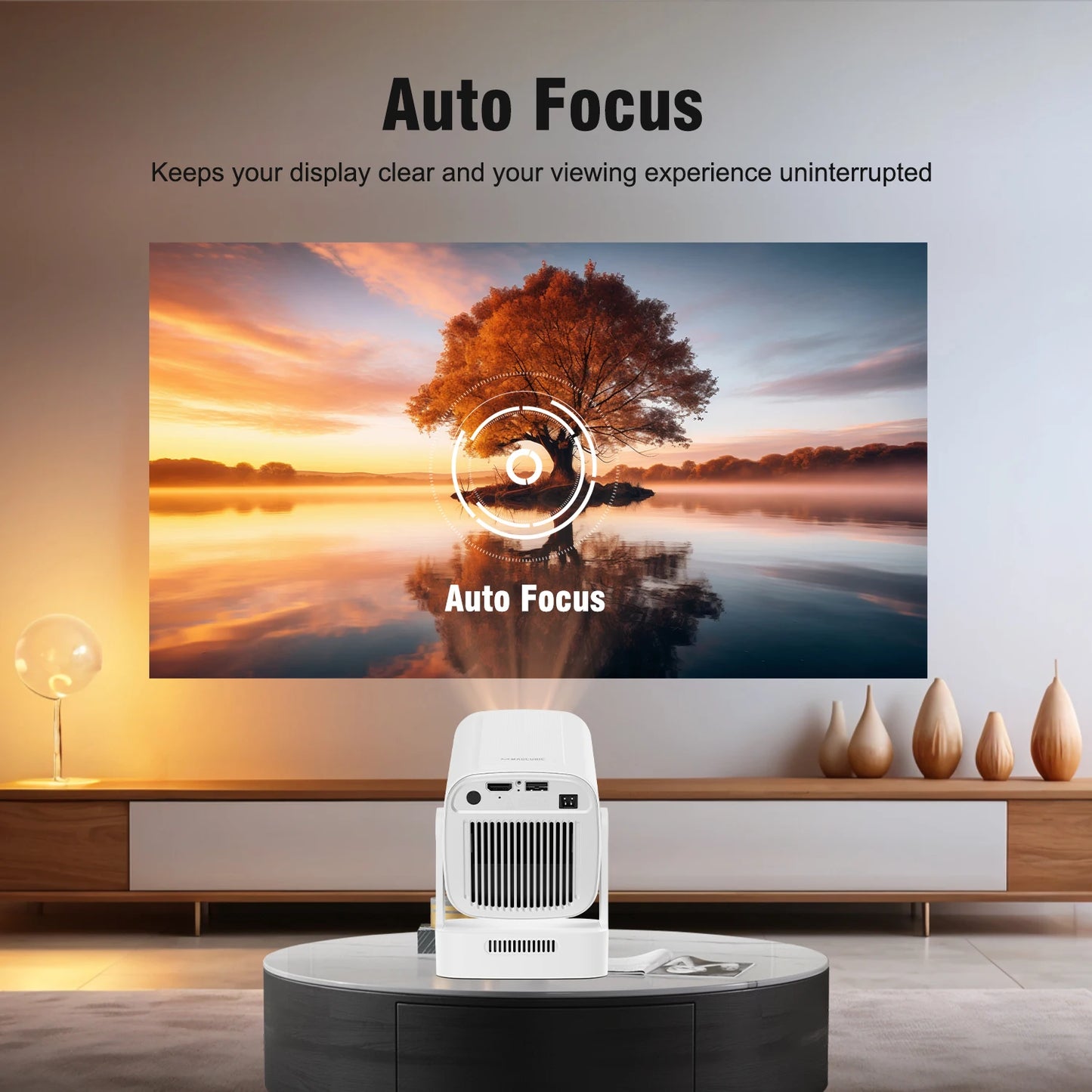 Magcubic HY310 Android 11 Projector 4K Native 1080P Auto Focus 330 ANSI Dual Wifi Bluetooth 5.4 Air Mouse Voice Home Outdoor Movie