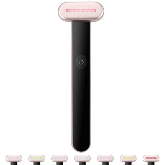 Red Light Therapy Wand 7 Color Facial Heating Therapy Microcurrent Massage Portable Beauty Device