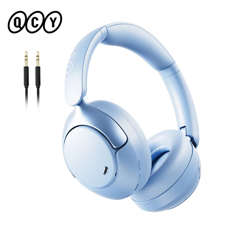 QCY H3 Pro ANC Wireless Headphones 50dB Noise Canceling Hi-Res Spatial Audio Earphones with LDAC Bluetooth 5.4 Over Ear Headset
