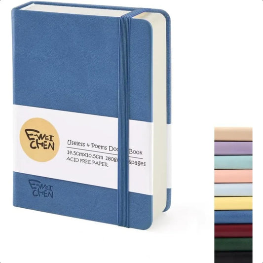 Small Blank Notebook 96Pages Hardcover Sketch Book for Drawing 5.7x4.1 Pocket Journal Notebook for Travel 180gsm Thick Paper Di