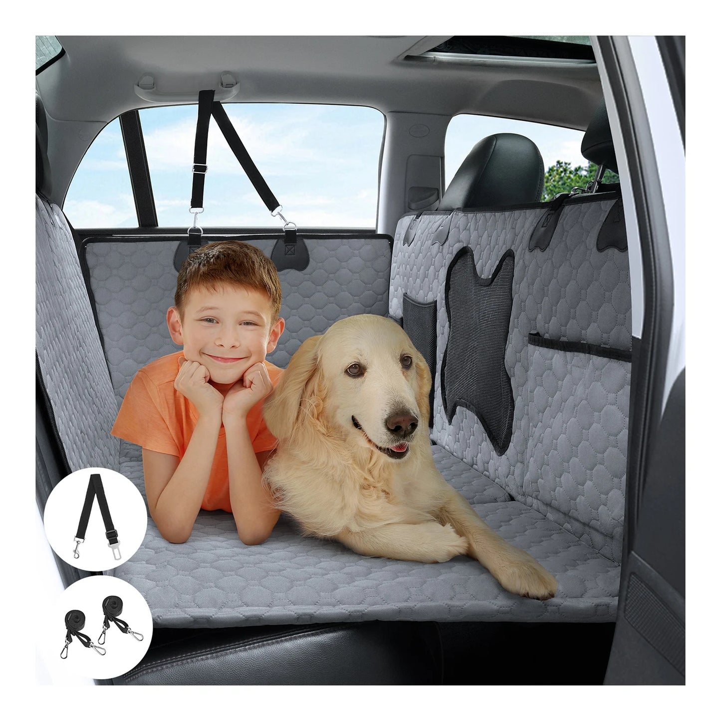 Travel Pad for Dogs Car Seat Cover Scratch Resistant Pet Car Pad Rear Seat Protector