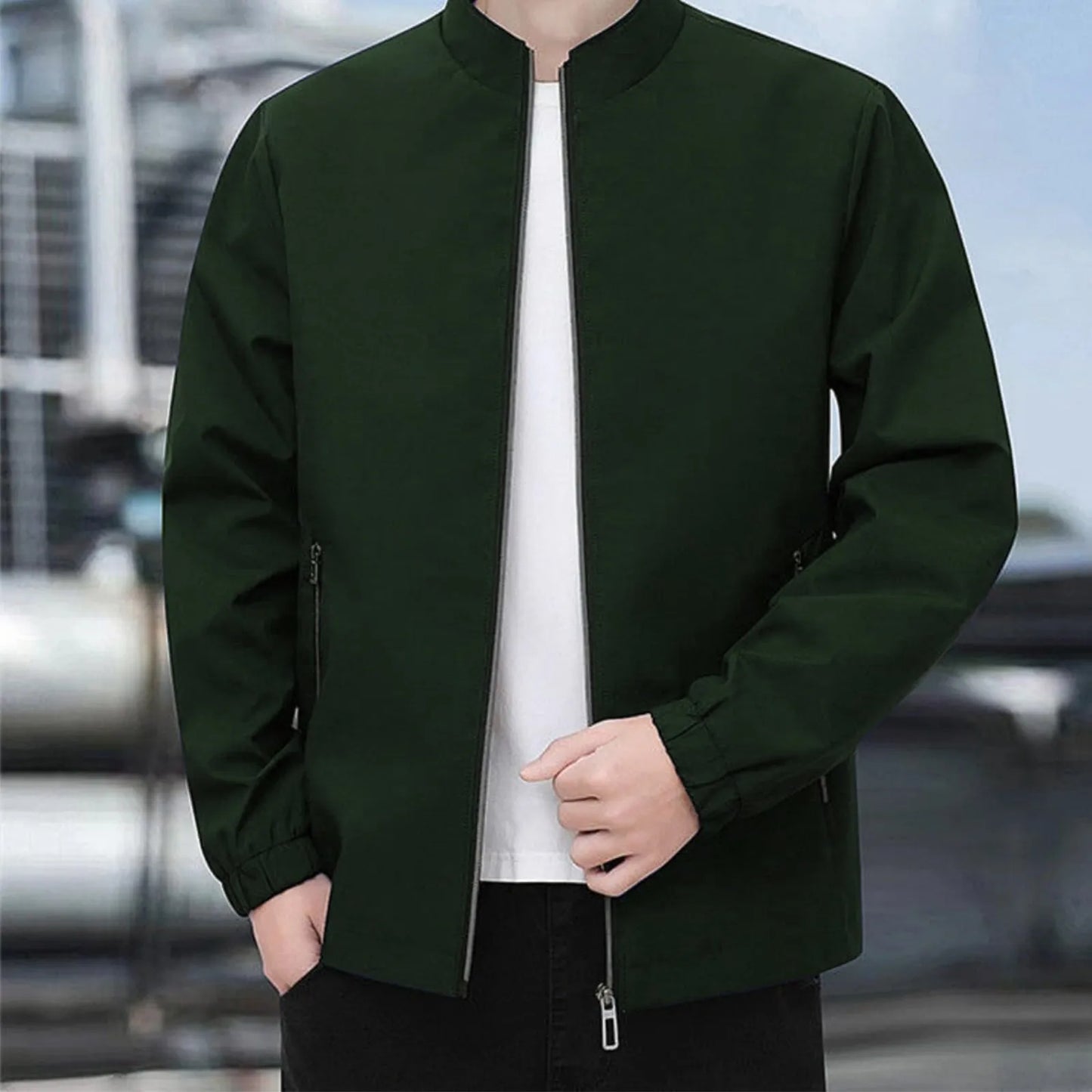 Men'S Casual Warm Jacket Corduroy Lapel Fashion Simple Lightweight Coat Lines Smooth Large Size Trend Winter Cotton-Padded Coat