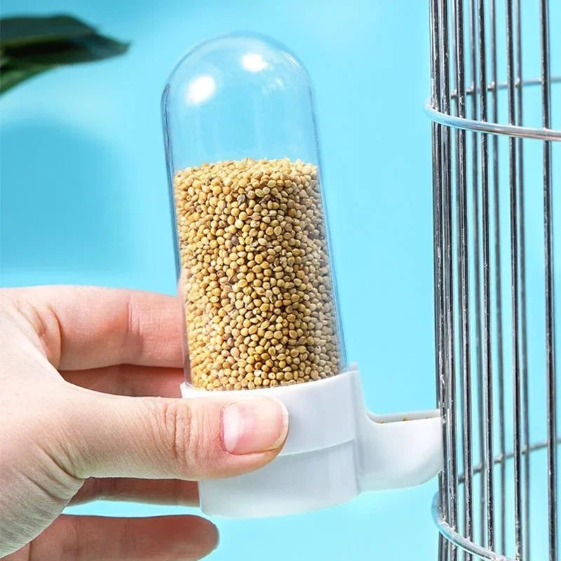 Hanging Pet Feeder Squirrel Parrot Water Dispenser Bird Food Box Cage Accessories