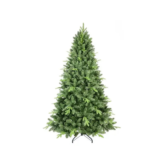 7ft Artificial Green Christmas Tree with 1875 PVC/Hard Needle Mixed Branch Tips, Memory Wire, Iron Wire, Hinged Premium &
