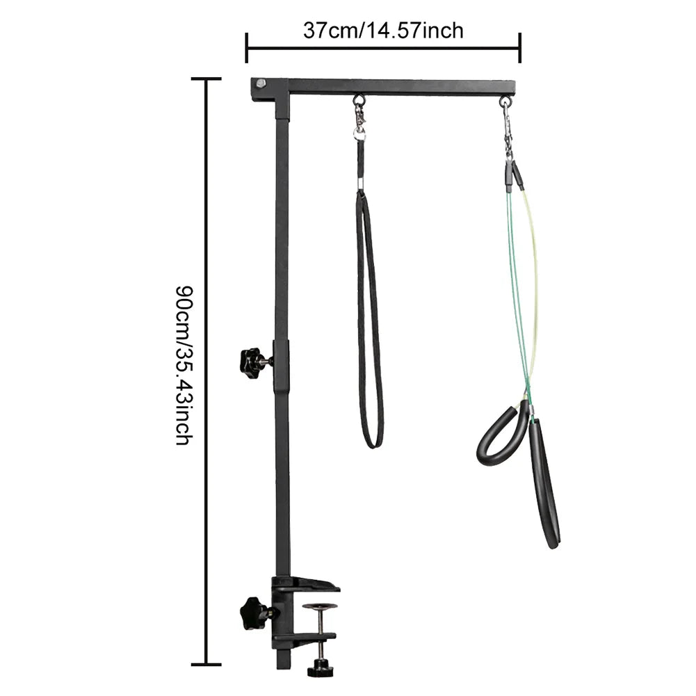 Stainless Steel Foldable Pet Grooming Bracket Adjustable Suspender Arm Support for Dogs and Cats