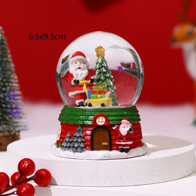 Christmas Gift for Girlfriend Musical Snow Globe with Snow Decorative Crystal Ball for Xmas Christmas Eve Birthday Valentine Day