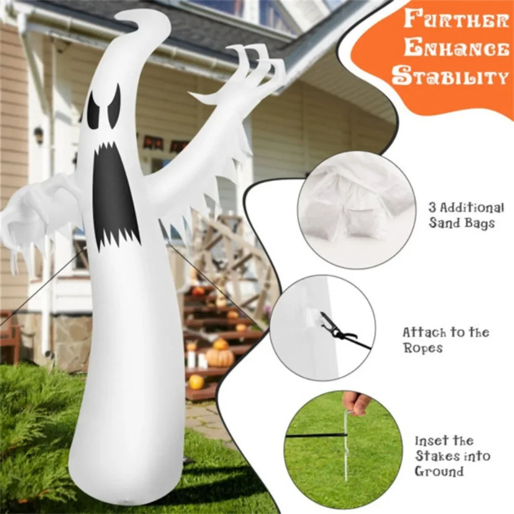 12 Feet Halloween Inflatable Ghost Decoration for Outdoor Yard Display