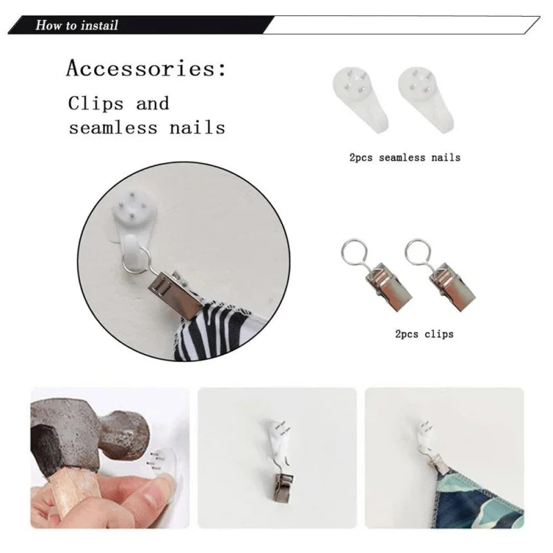 Snowy Winter Christmas Wall Tapestry - Scenic Holiday Backdrop, Easy Hang Polyester Decor for Living Room