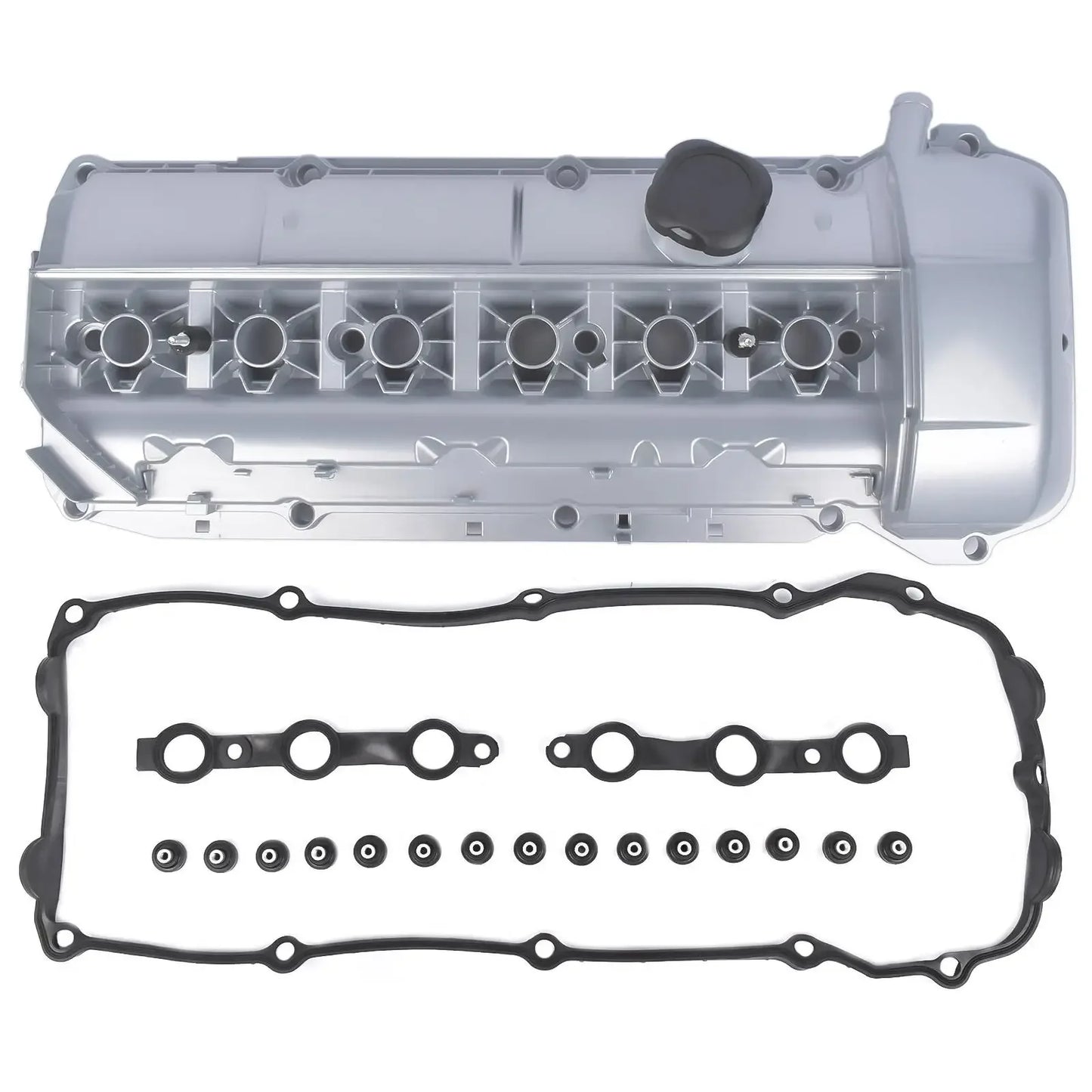 AP03 Aluminum Valve Cover Kit For BMW 325i 330Ci 525i E46 E39 E53 E60 E85 E61 X3 X5 Z4 OEM 11127512839