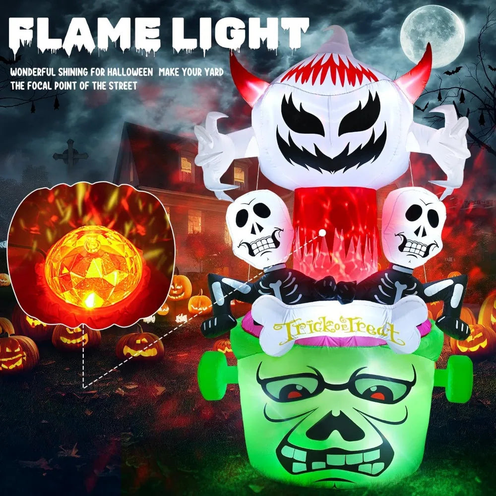 8 Feet Halloween Inflatables Outdoor Decorations for Unique Holiday Theme