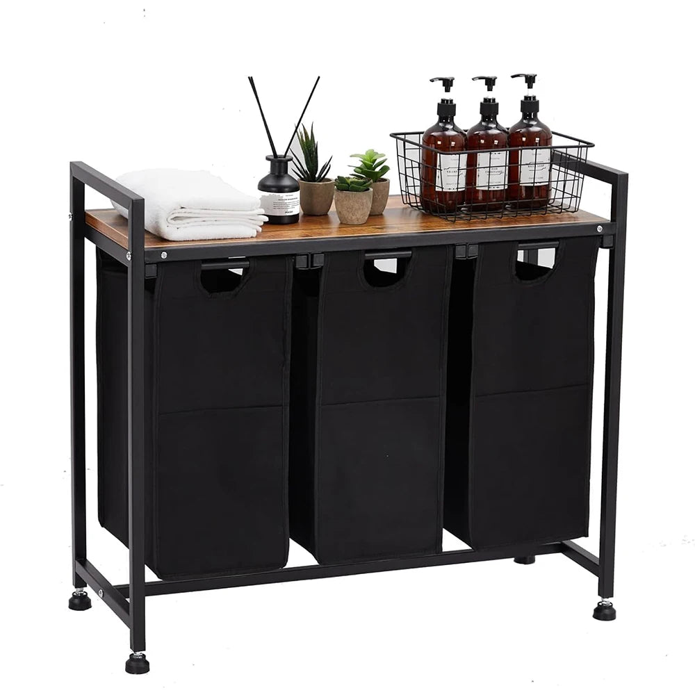 Laundry Hamper With Foldable Shelf And Storage Table Multi Use Clothes Sorter Basket For Bedroom Bathroom Closet Organization