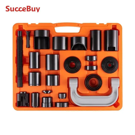 SucceBuy 25 Piece Ball Joint Press Kit C Press Ball Joint Tools Steel Brake Anchor Pins Press and Removal Tools with Case