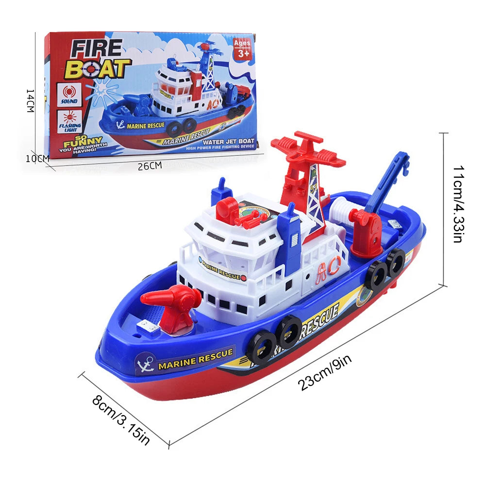 Spray Water Swim Pool Bathing Toys Electric Boat Bath Toys with Light Music and Water Sprinkler for Kids Ages 3 and Up