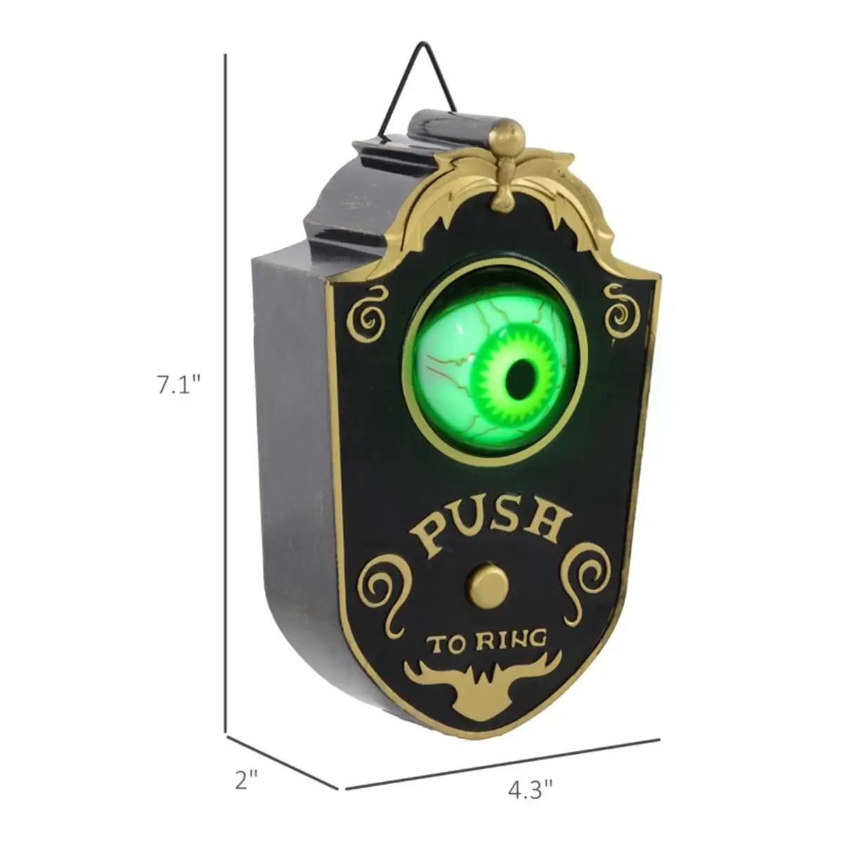 Spooky Halloween Decorations with Light Up Eyeball Doorbell for Home Parties and Events