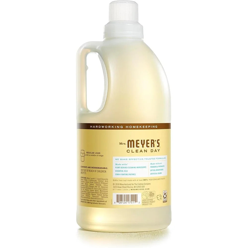 Baby Laundry Detergent Liquid Concentrated Natural Plant-Based Stain Remover Essential Oils Baby Blossom Scent 128 Loads Pack of