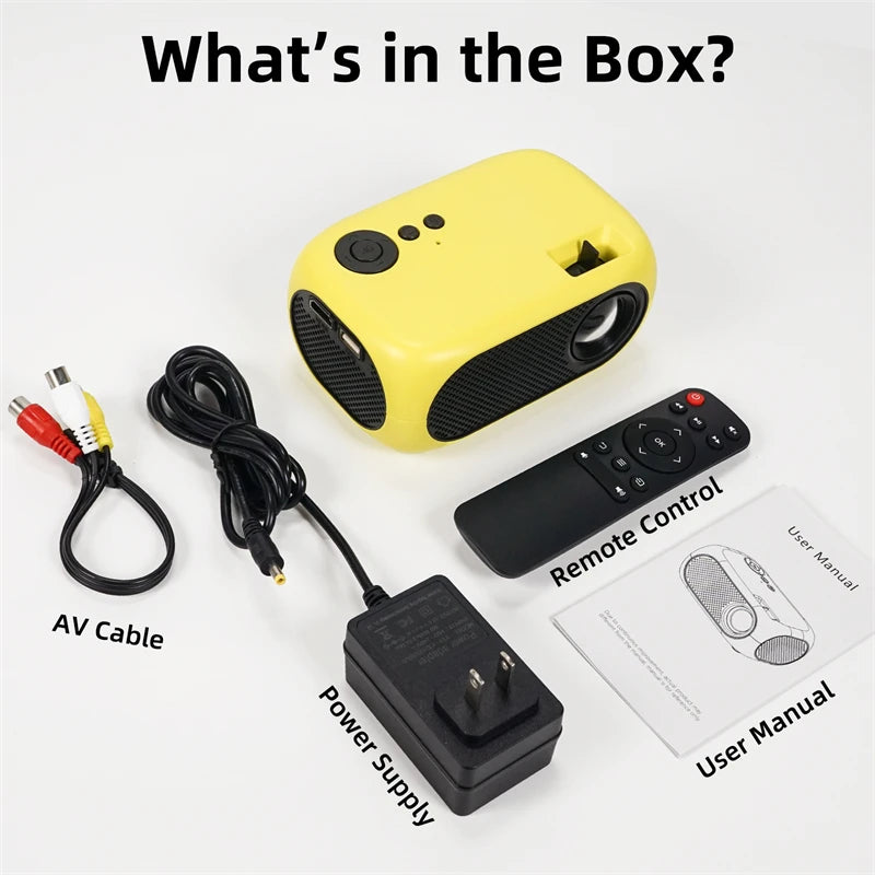 Full HD Portable Mini Projector 480 360P USB HDMI Supports 1080P Halloween Gift Home Theater Outdoor LED Mini Projector