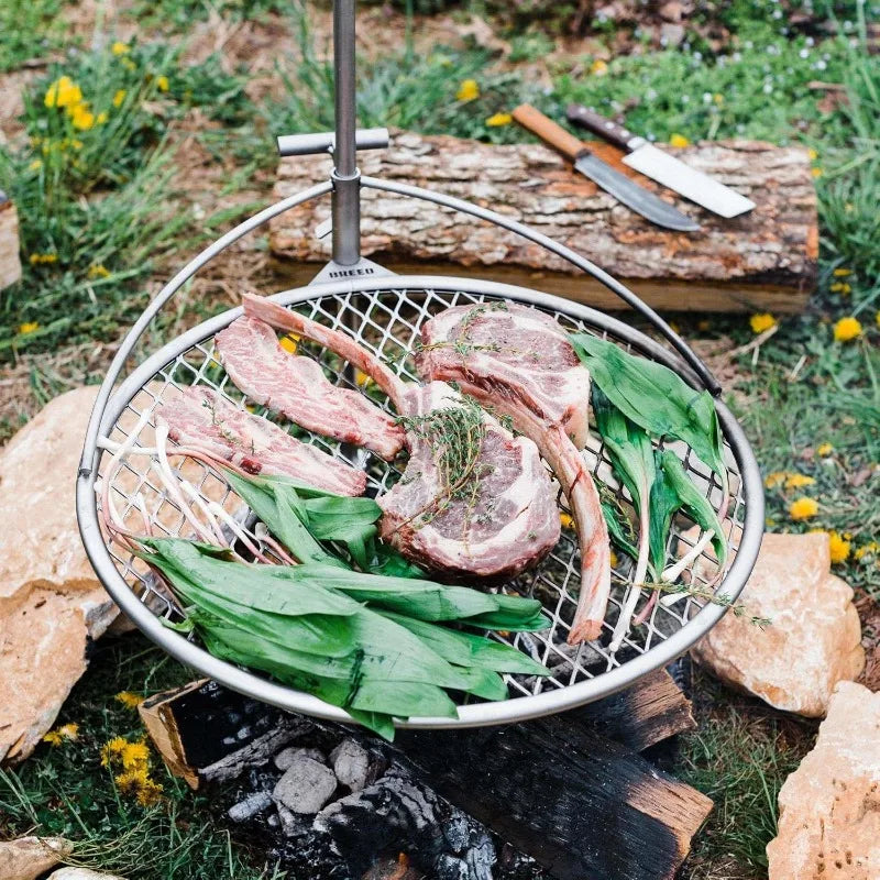 Garden Furniture  Outpost Grill 24 Standalone CampfireGrate Breeo XSeries Accessory -Stainless Steel, Durable,USA Made-Campfire