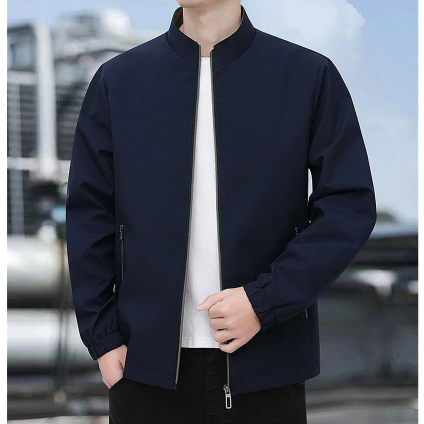 Men'S Casual Warm Jacket Corduroy Lapel Fashion Simple Lightweight Coat Lines Smooth Large Size Trend Winter Cotton-Padded Coat