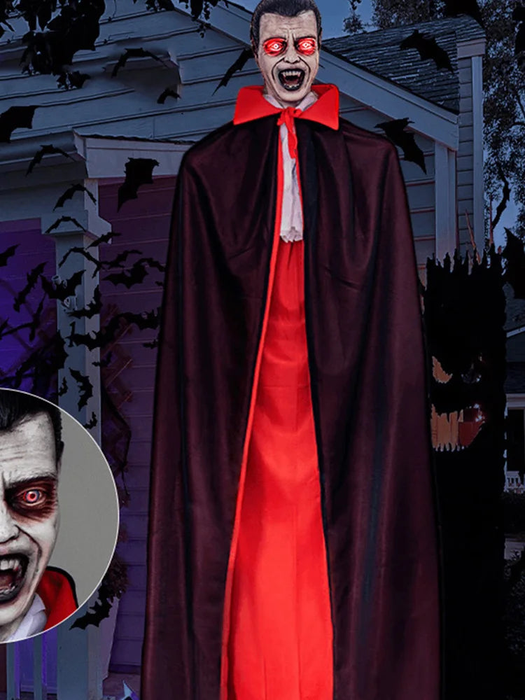Voice Activated Eyes Glowing Vampire Halloween Prop Scary Vampire for Halloween Tree Home Party Outdoor Indoor Decor