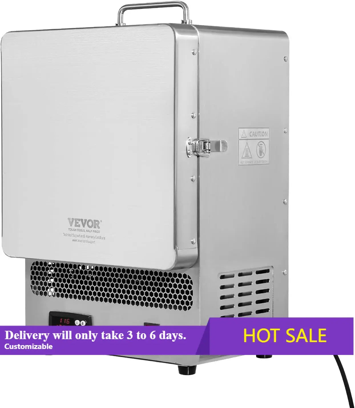 Electric Kiln, 1500W Melting Furnace Max Temperature 2192℉/1200℃, Stainless Steel, for Wax Casting