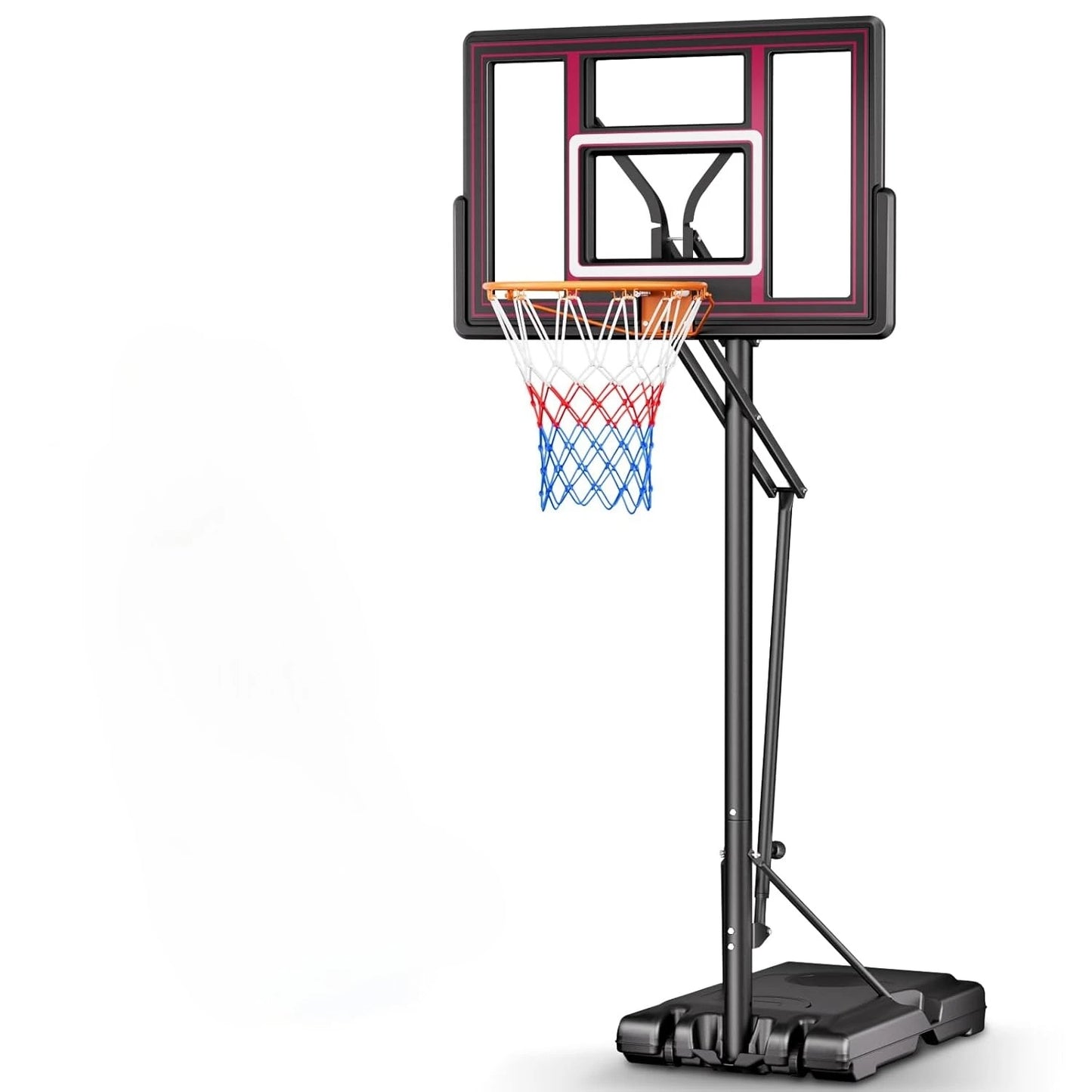 44" Portable Basketball Hoop Outdoor | 5.5-10ft Stepless Adjustable Height Basketball Goal System for Driveway,, Customized