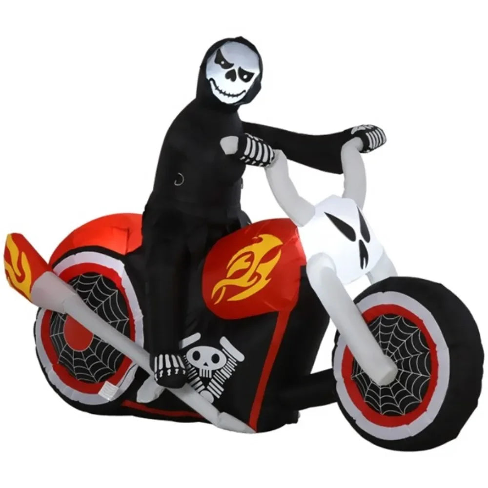 Ghost Biker Inflatable Halloween Decoration for Outdoor and Indoor Use