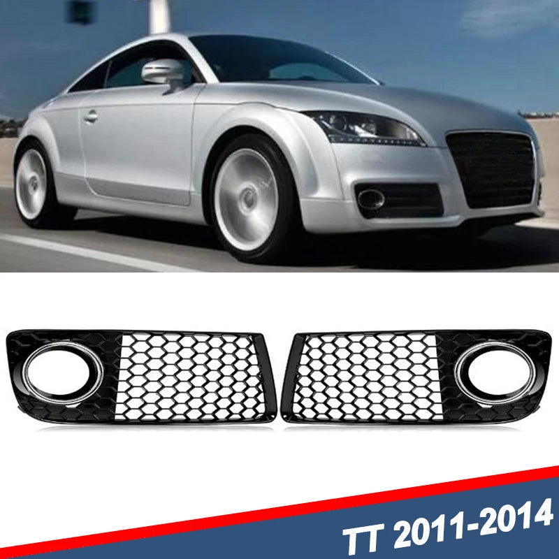 For Audi TT MK2 8J Front Bumper Fog Light Grills Honeycomb Mesh Lamp Cover 2010 2011 2012 2013 2014
