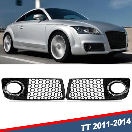 For Audi TT MK2 8J Front Bumper Fog Light Grills Honeycomb Mesh Lamp Cover 2010 2011 2012 2013 2014