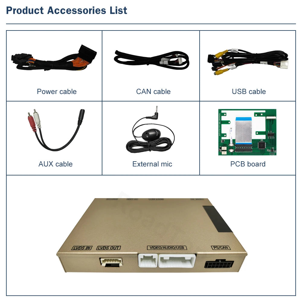 Wireless CarPlay Android Auto Interface for Ford Edge Mustang Sync 2 Mirror Link AirPlay Accessories