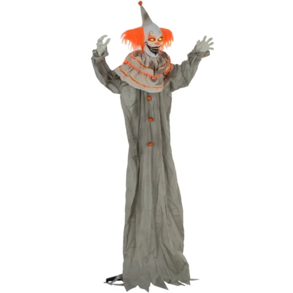 Halloween Decoration Classic Clown with Bendable Arms Orange Hair