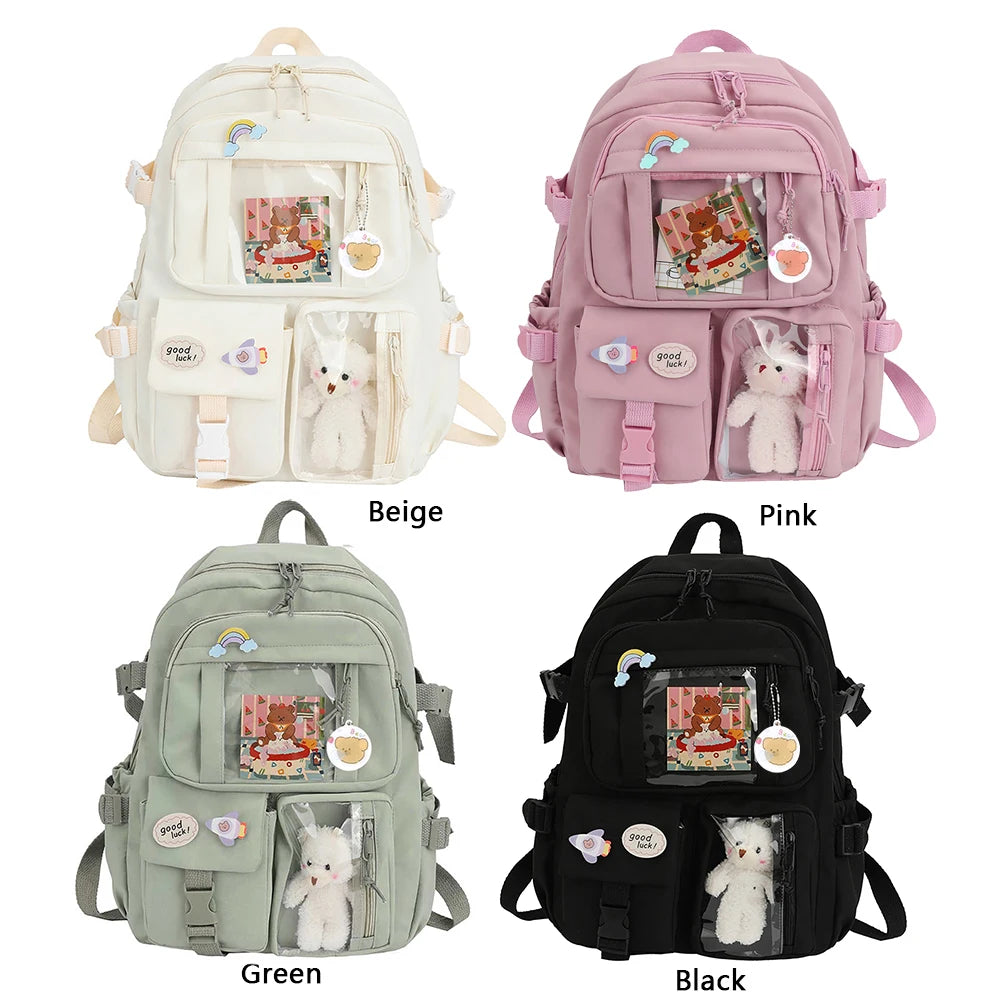 Kawaii Women Backpack School Bag for Teenage Girls Japanese Korean Rucksack Student Bookbags Laptop Backpack Harajuku Mochila