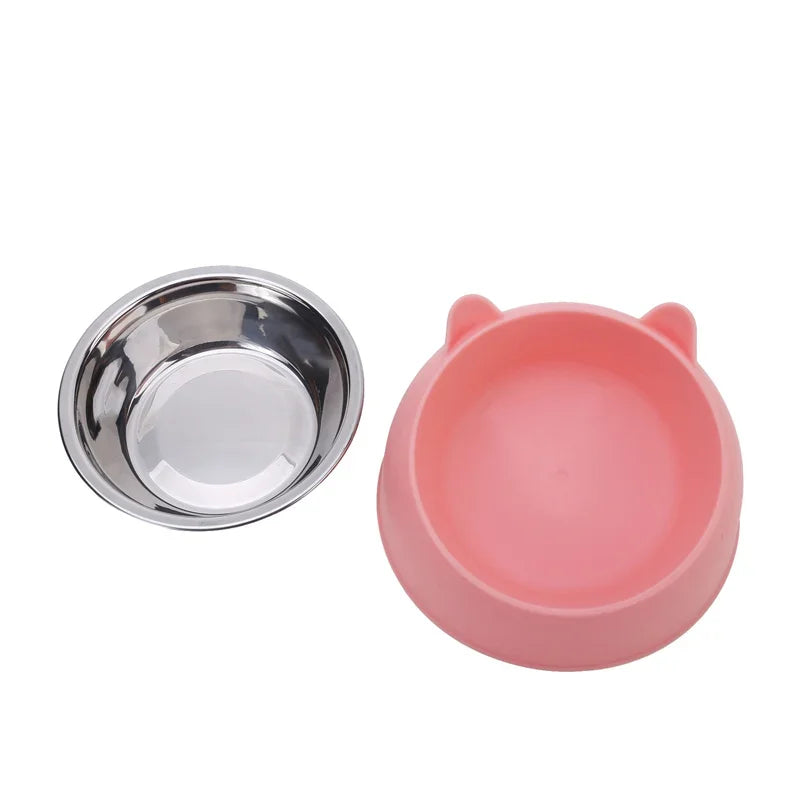 100ML Raised Cat Dog Bowl Non Slip Puppy Base Food Water Feeder Tilt Design Pet Accessories