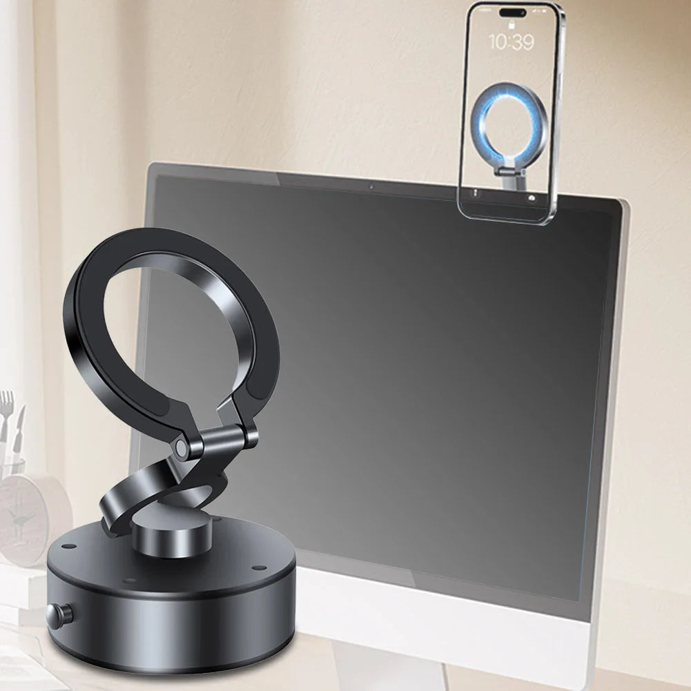 Magnetic Car Phone Holder Tri Fold Foldable Phone Stand Hands Free Smartphone Support Car Accessories