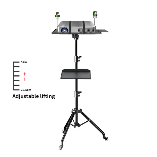 145cm Projector Tripod Stand Adjustable Height 23 to 63 Inches Professional Laptop Tripod for Outdoor Studio Use