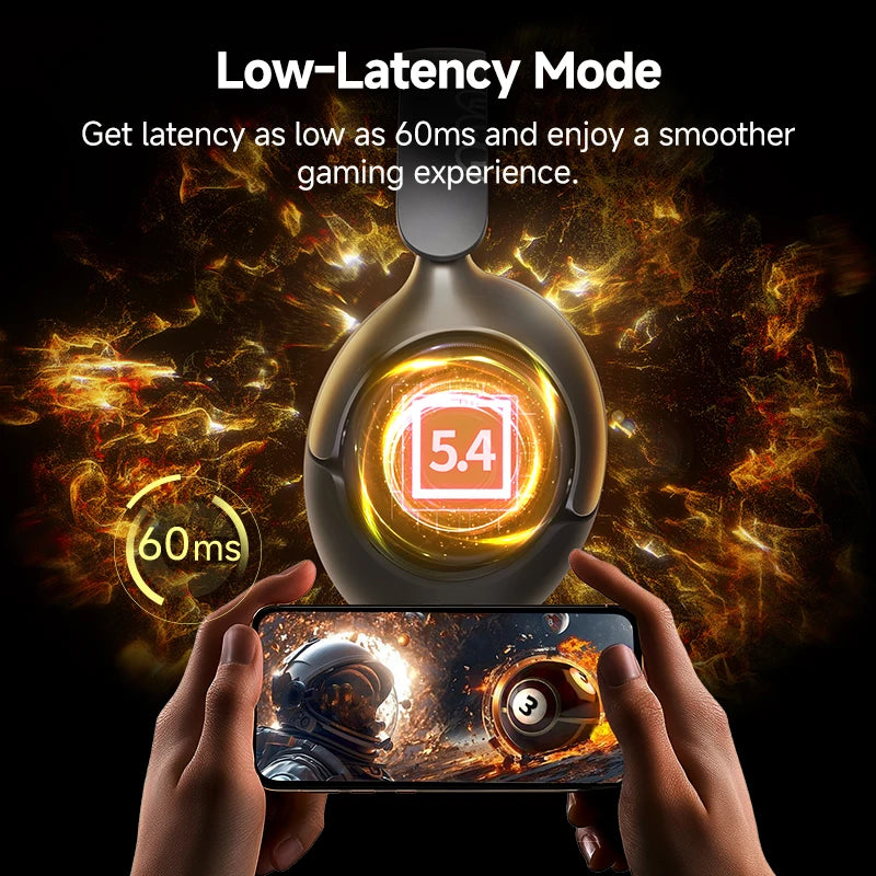 QCY H3 Pro ANC Wireless Headphones 50dB Noise Canceling Hi-Res Spatial Audio Earphones with LDAC Bluetooth 5.4 Over Ear Headset