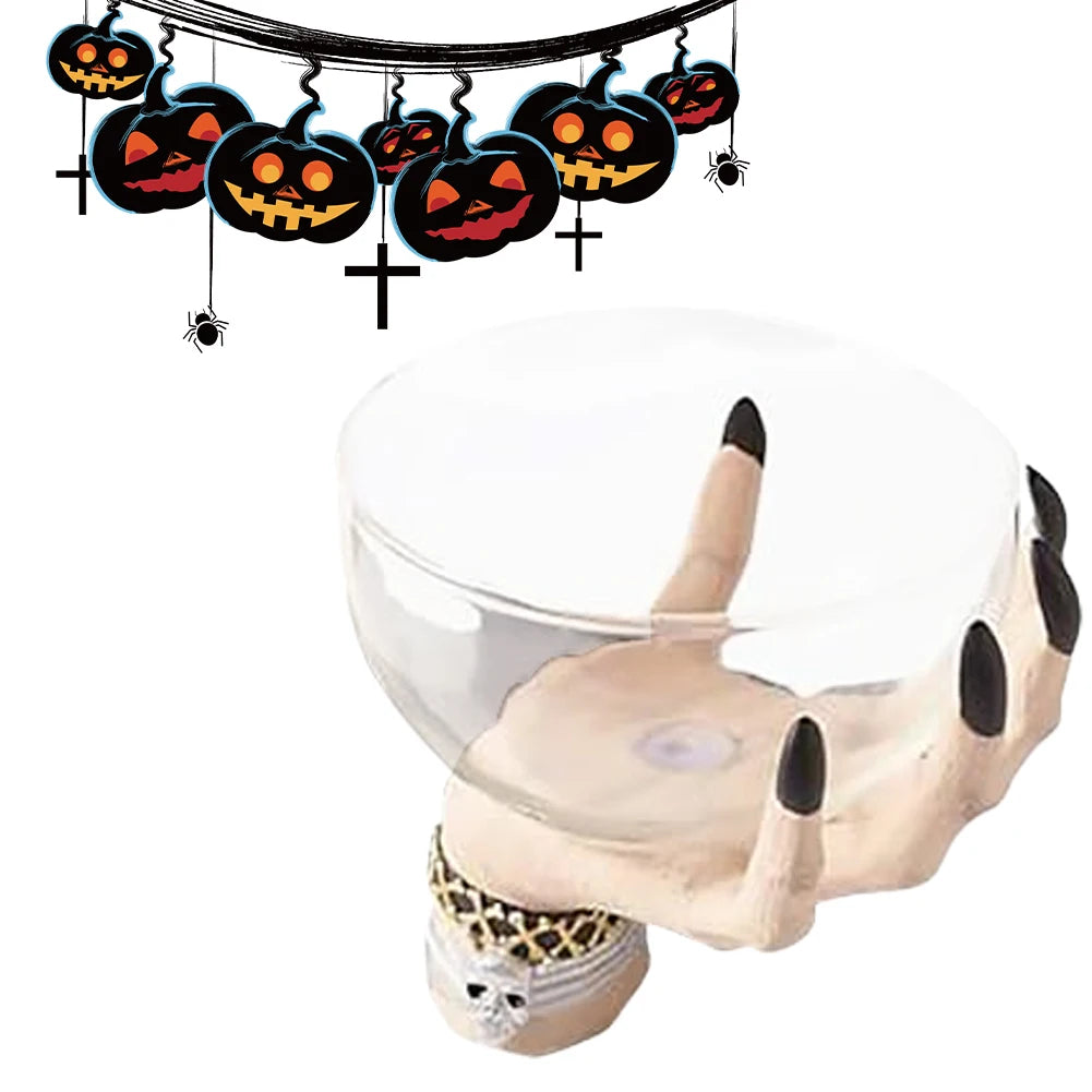 Witch Hand Resin Snack Bowl Halloween Candy Holder Creative Fruit Bowl Decorative Stand