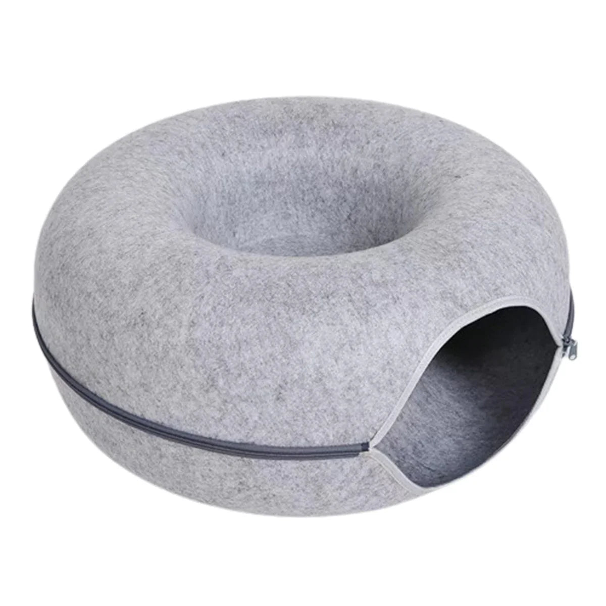B Tunnel Donut Cat Bed Interactive Tunnel Pet Felt Indoor Toys Cats House Kitten Training Toy Cat Kennel Cat Accessories Catnap