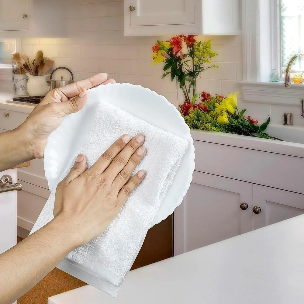 36 Pack Bar Mop Towels Bulk Absorbent Cotton Cleaning Rags Multi-Purpose Durable Terry Cloth Kitchen Bar Restaurant Home Use