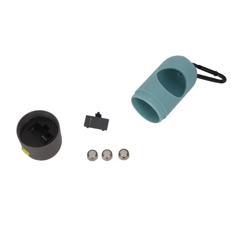 Degradable Dog Poop Bag Dispenser Set with LED Light Waste Bags Holder for Pets Clean Accessories
