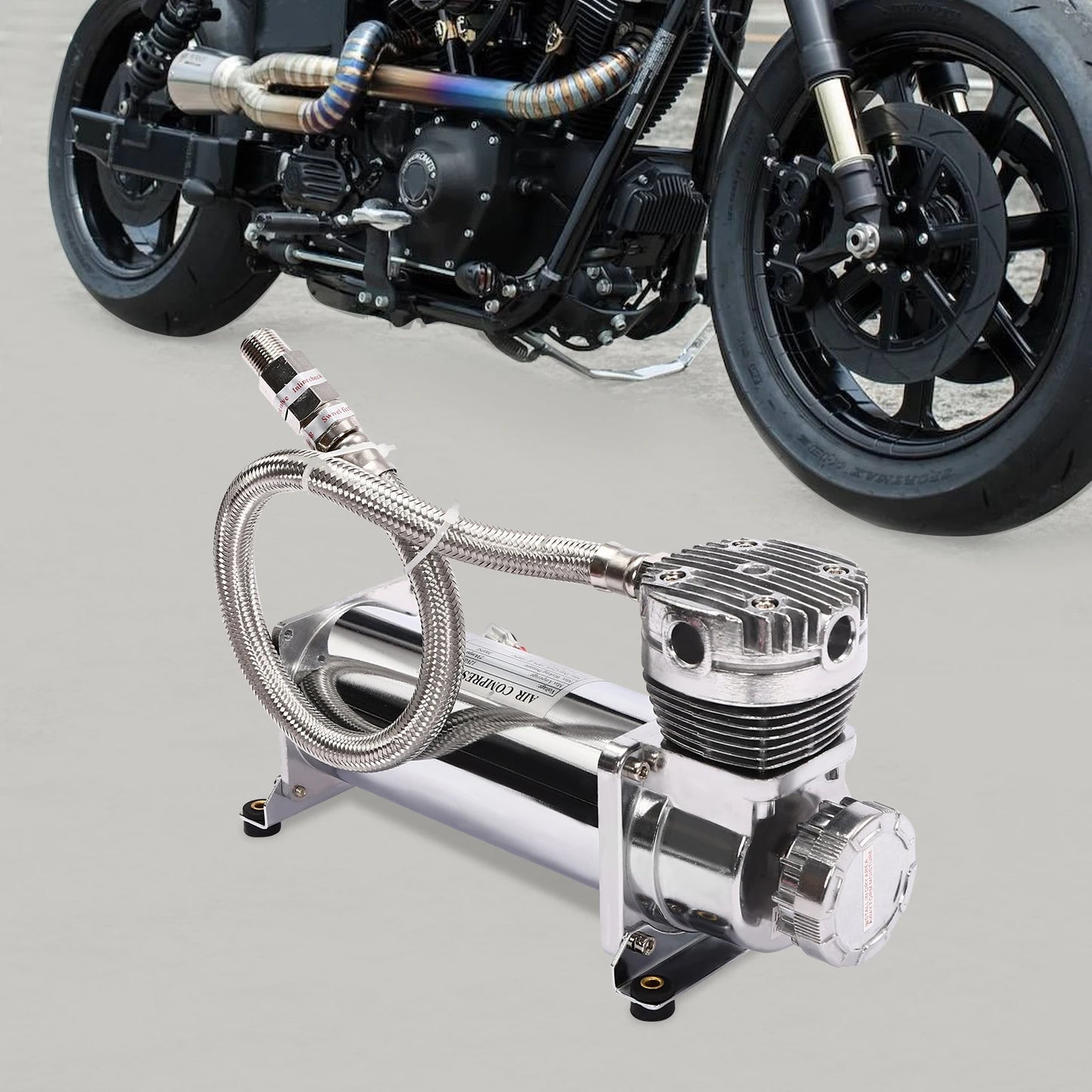 12V Air Compressor Kit 200PSI 50L per Minute for Car Horns Pneumatic Suspension Systems Pneumatic Tools Car Tires