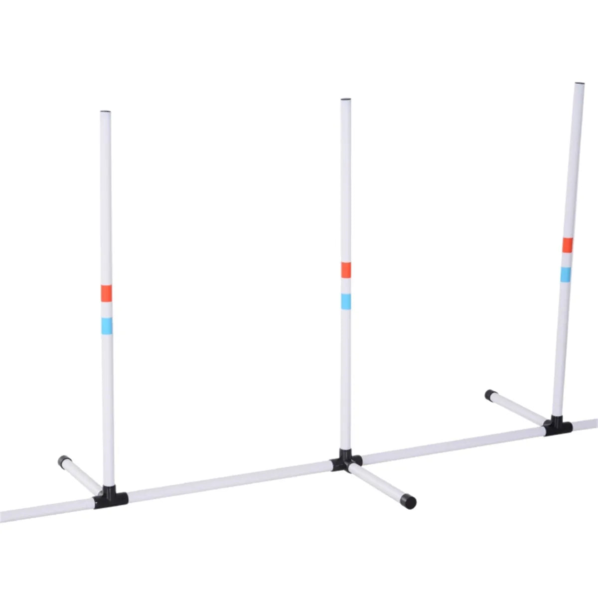 Dog Outdoor Exercise Training Set with 6 Poles and Storage Bag for Agility Training and Play