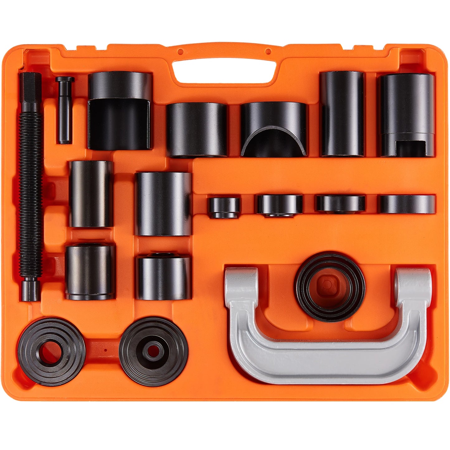 SucceBuy 25 Piece Ball Joint Press Kit C Press Ball Joint Tools Steel Brake Anchor Pins Press and Removal Tools with Case