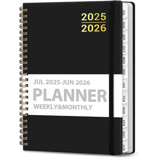 Planner 20252026 for Women Men Weekly and Monthly Calendar Notebook July 2025 June 2026 Hardcover Spiral Bound School Teacher S