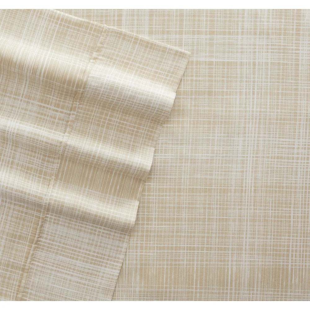 4 Piece King Microfiber Bed Sheet Set Hypoallergenic Deep Pocket Soft Durable Wrinkle Resistant Unique Patterns Easy Care